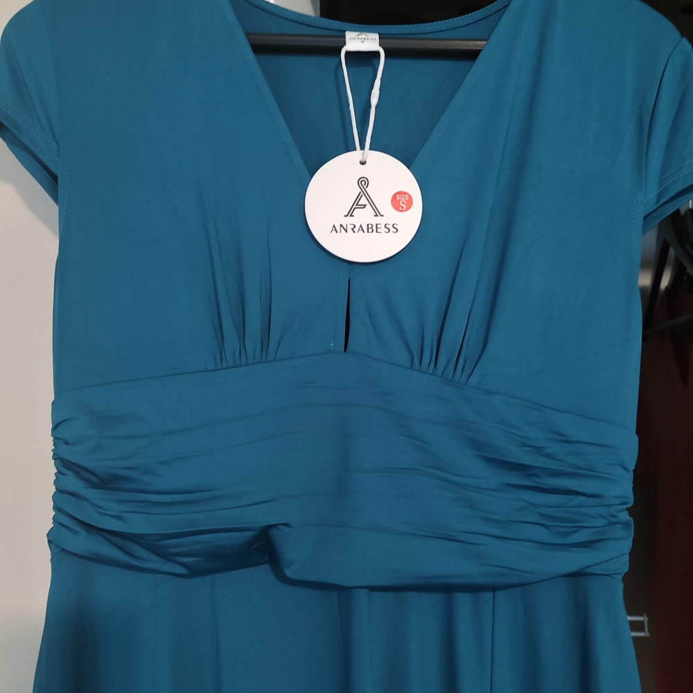 Blue Ruched Sheath Maxi Dress for Wedding Guest